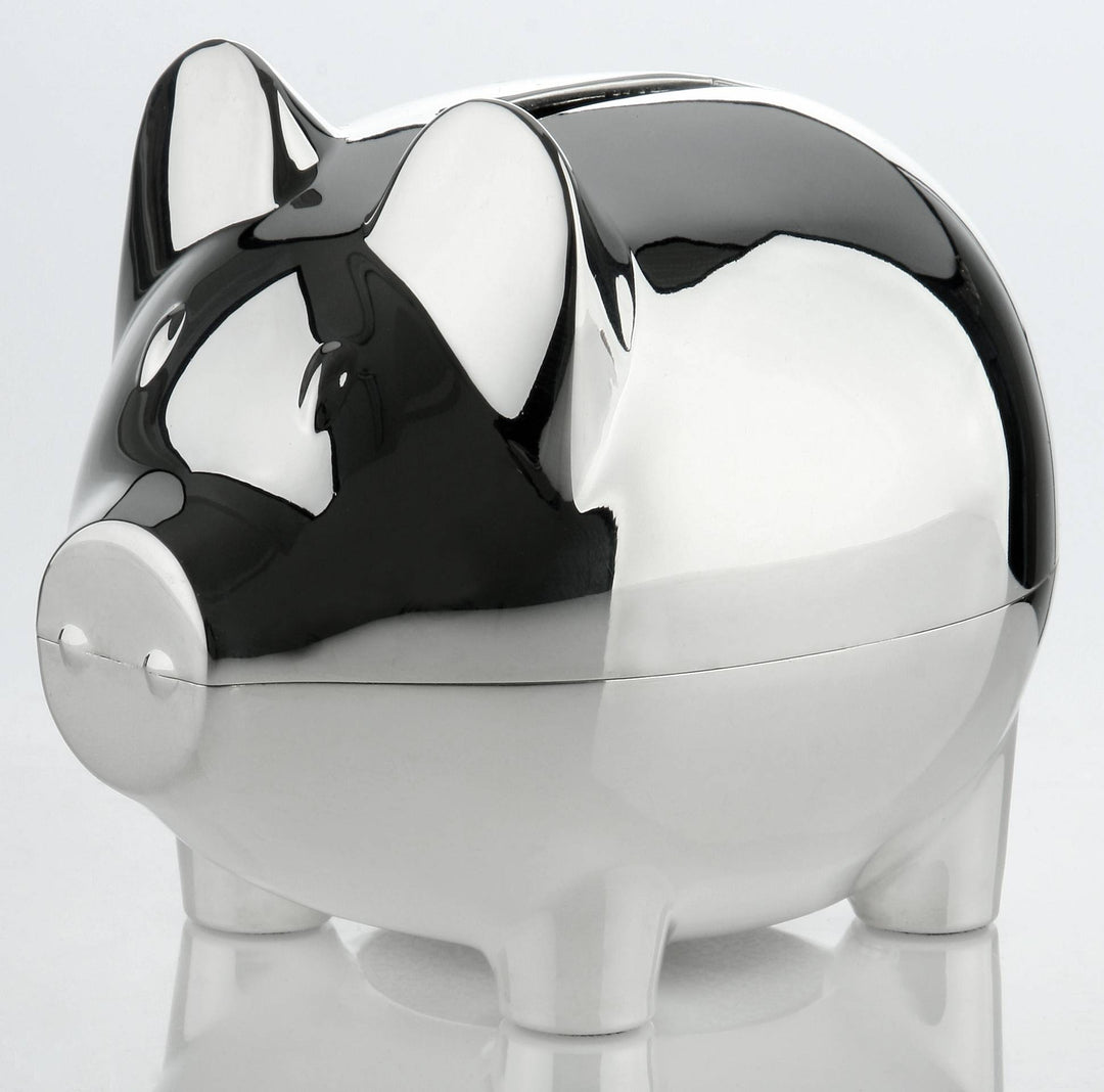 Silber Spar Schwein zur Geburt Taufe