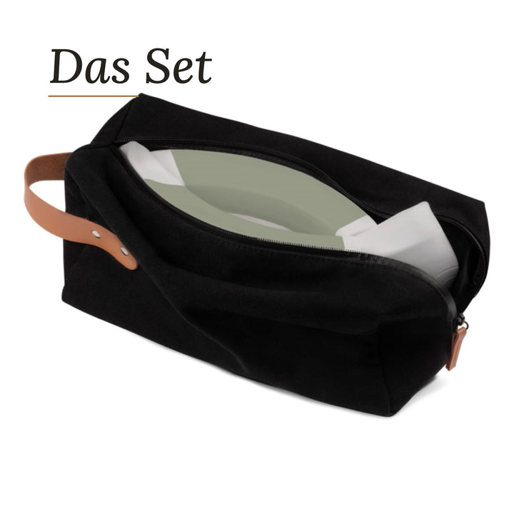DAS SET - Buubla Töpfchen & Reisetasche grün
