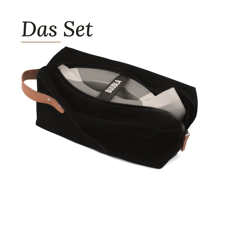 DAS SET - Buubla Töpfchen & Reisetasche grey