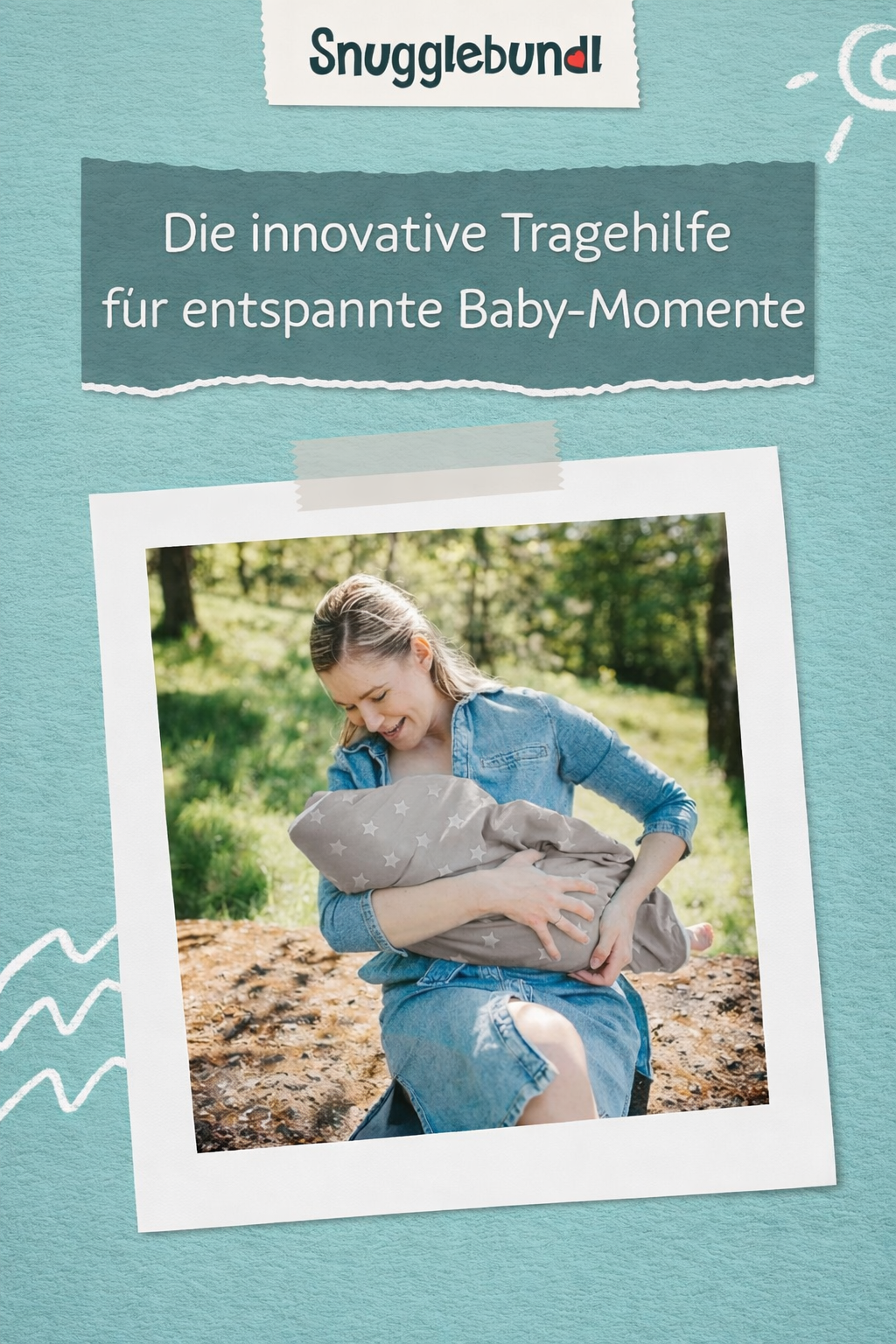 Weiche Babydecke von babydecke.de mit Namen, Babytragehilfe, Griffen, aus Bio-Baumwolle, ideal zum Heben, Legen und im Autositz.