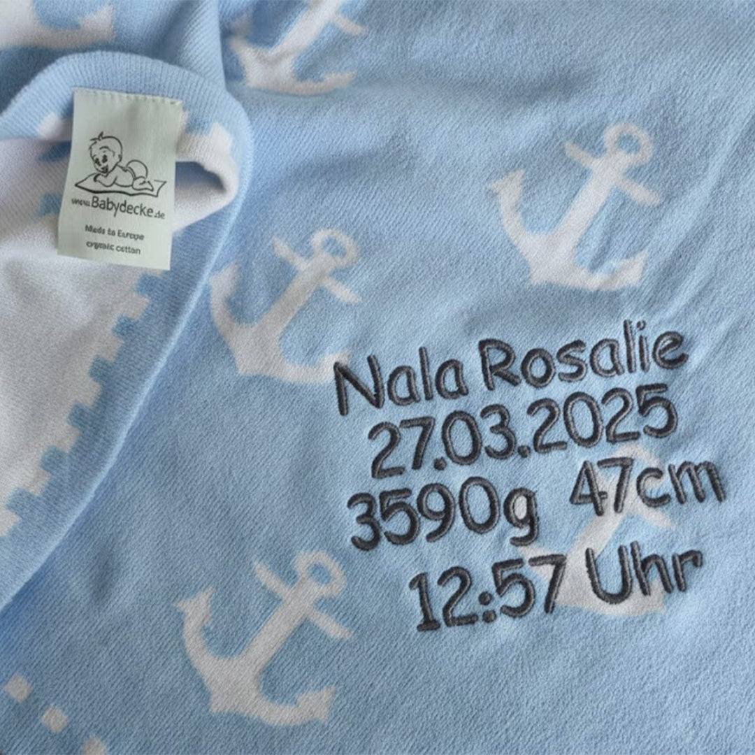 AHOI BIO Babydecke mit Namen