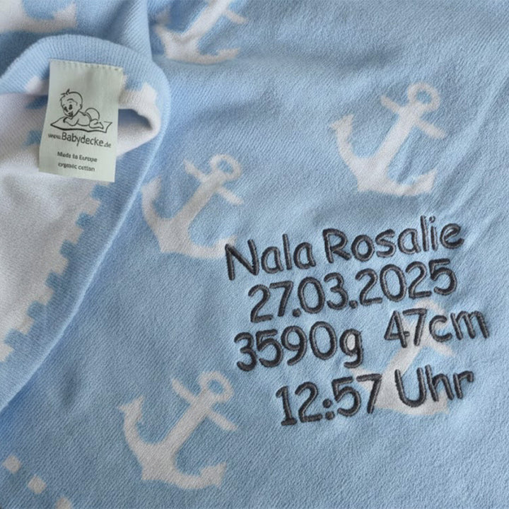 AHOI BIO Babydecke mit Namen