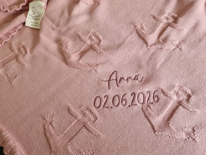 BIO Babydecke ANKERPLATZ mit Namen