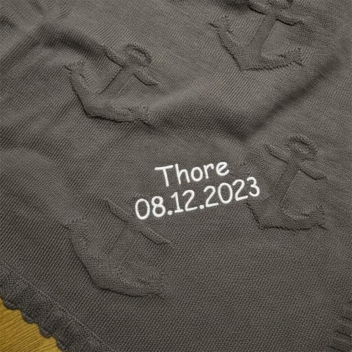 BIO Babydecke ANKERPLATZ mit Namen