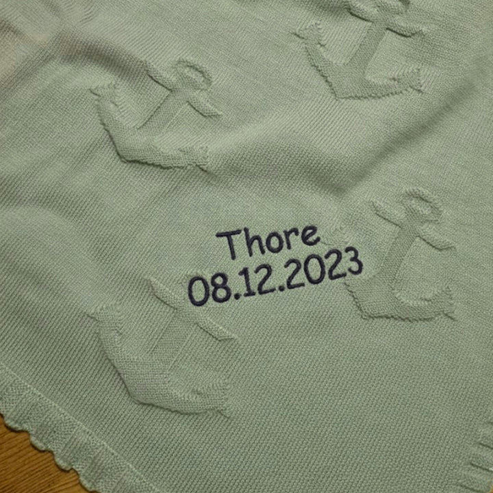 BIO Babydecke ANKERPLATZ mit Namen