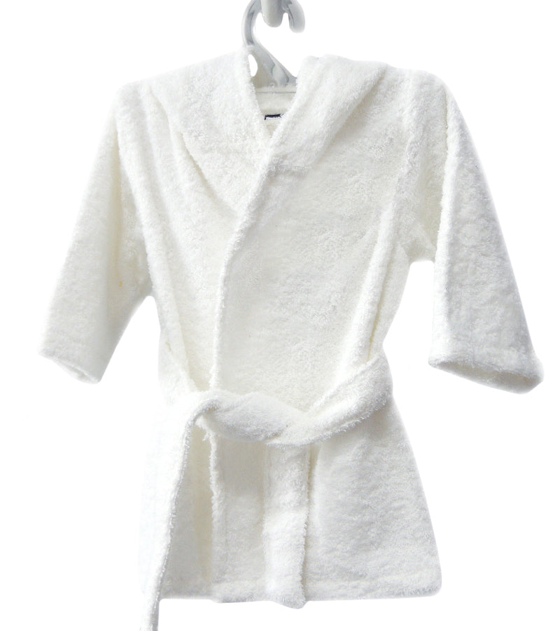 Baby Bademantel mit Namen in  Weiss aus 100% Baumwolle