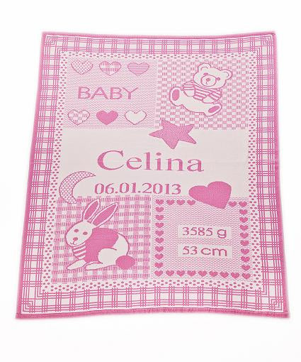 KUSCHELMICH BIO Baumwoll Babydecke mit Namen