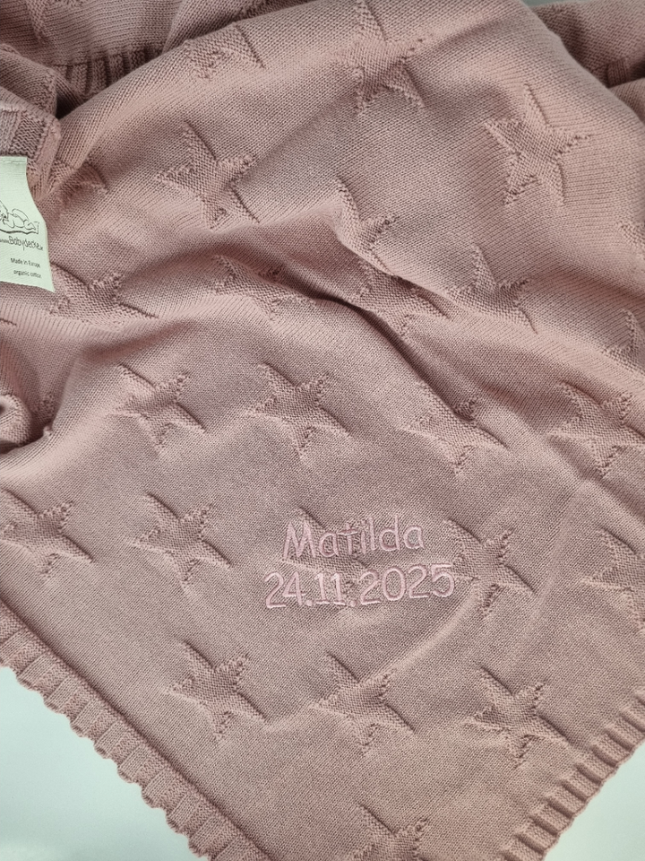 BIO Babydecke STARS mit Namen