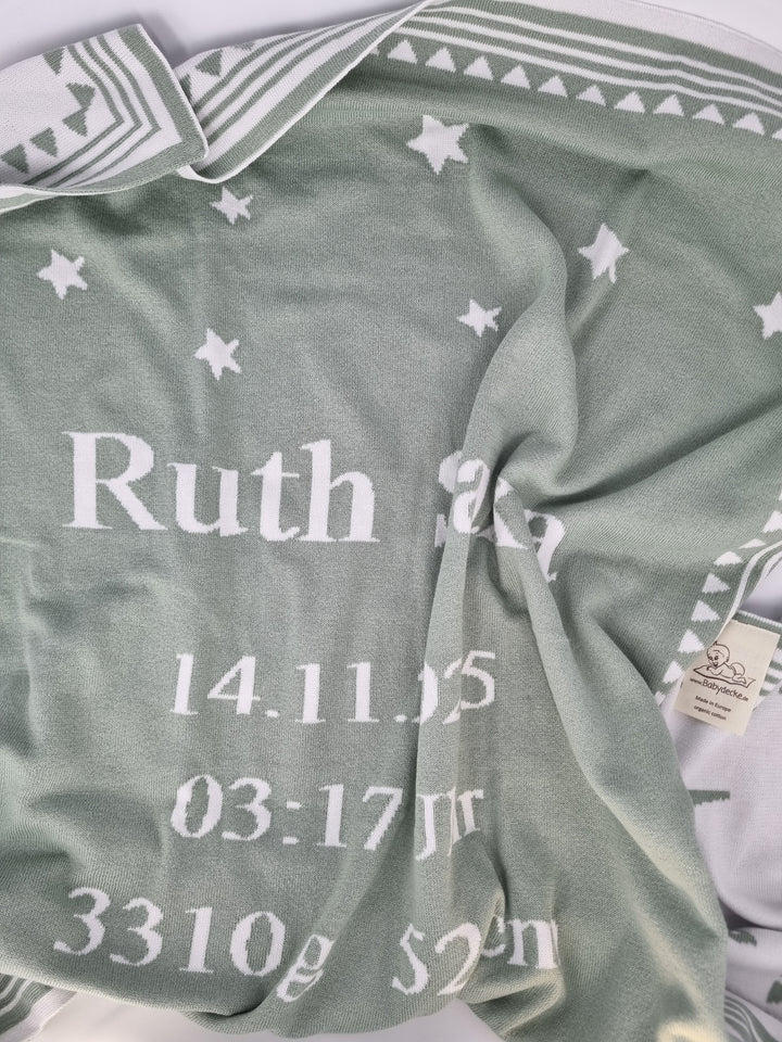 TRÄUMELAND BIO Babydecke mit Namen