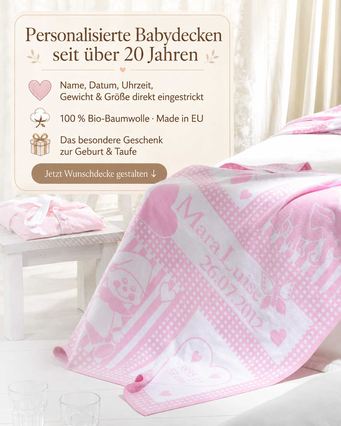 Babydecken mit Namen