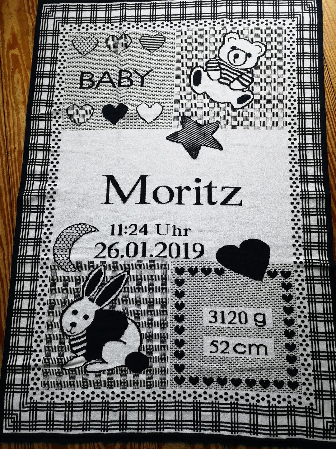 KUSCHELMICH - Babydecke & Kissen - 100% Baumwolle (Bio)