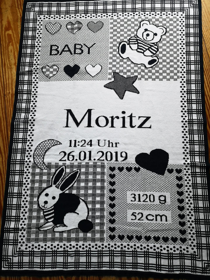 KUSCHELMICH - Babydecke & Kissen - 100% Baumwolle (Bio)