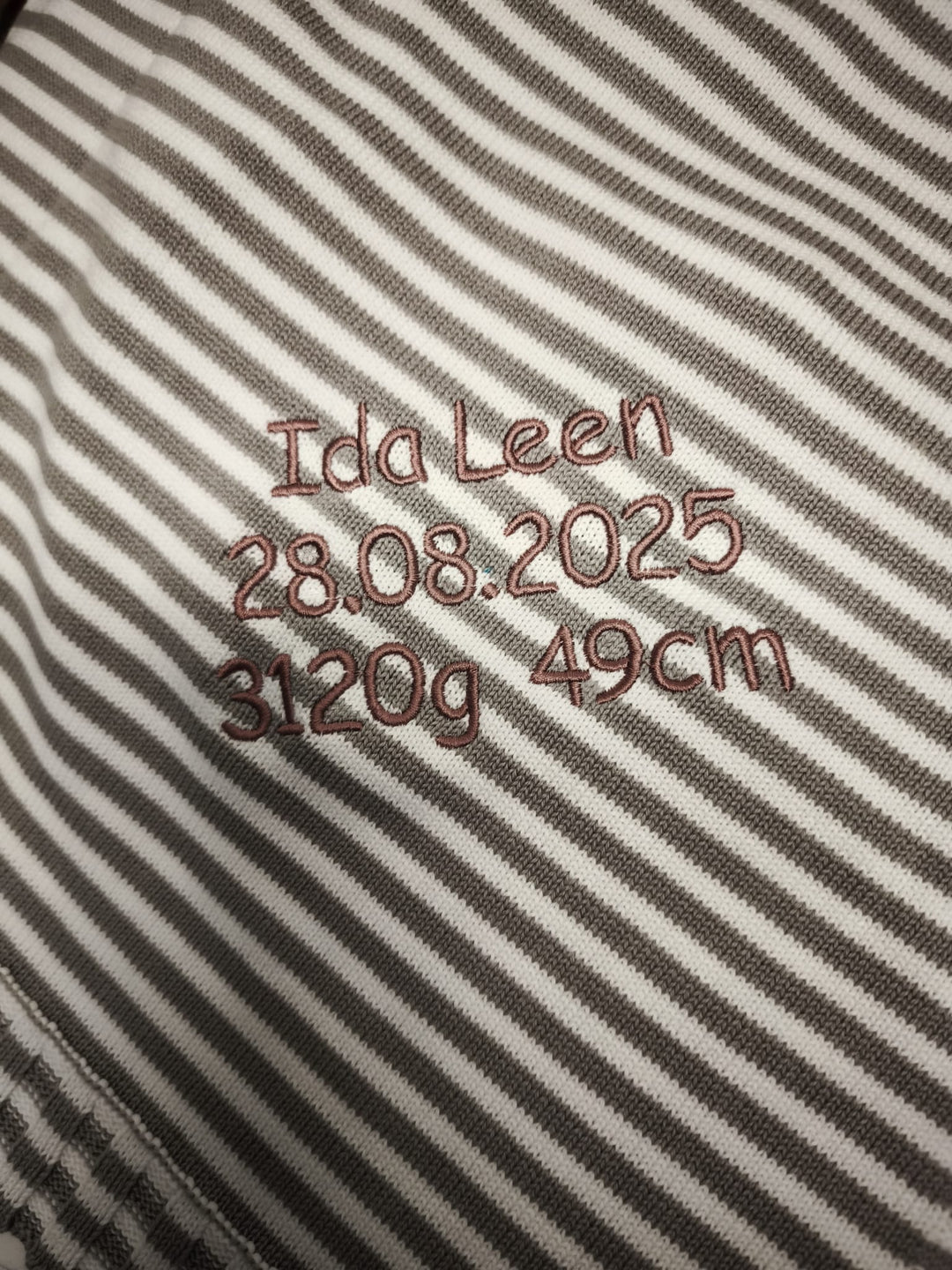 RINGELSTREIFEN Bio Babydecke mit Namen