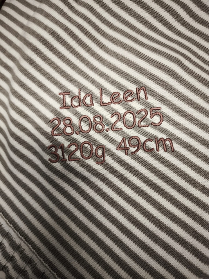 RINGELSTREIFEN Bio Babydecke mit Namen