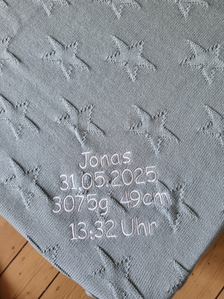 STARS Babydecke mit Namen