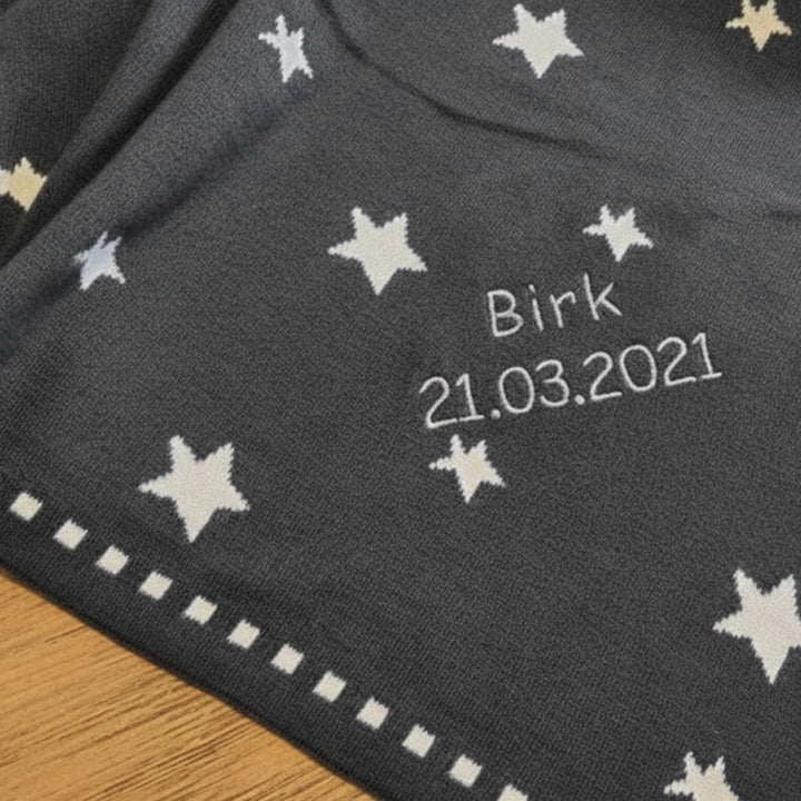 STERNENHIMMEL BIO Babydecke mit Namen