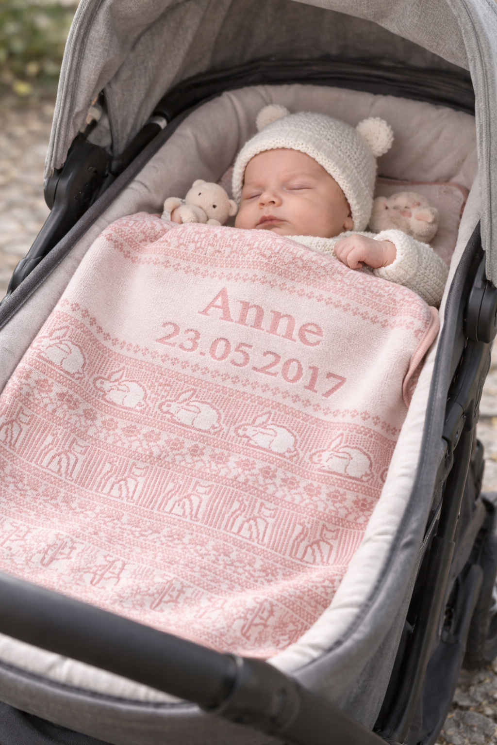 SCANDINAVIA BIO Babydecke mit Namen - babydecke.de