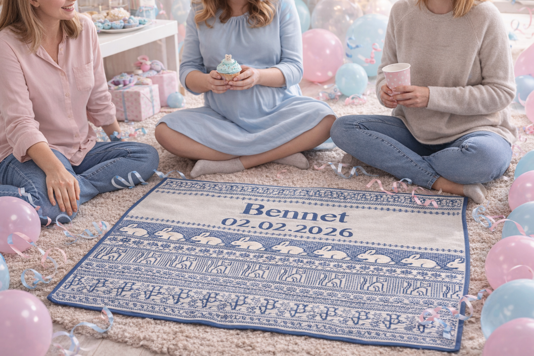 SCANDINAVIA BIO Babydecke mit Namen - babydecke.de