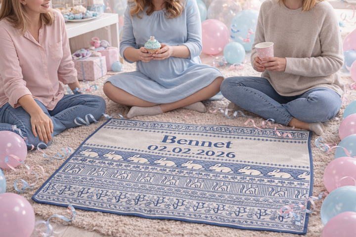 SCANDINAVIA BIO Babydecke mit Namen - babydecke.de