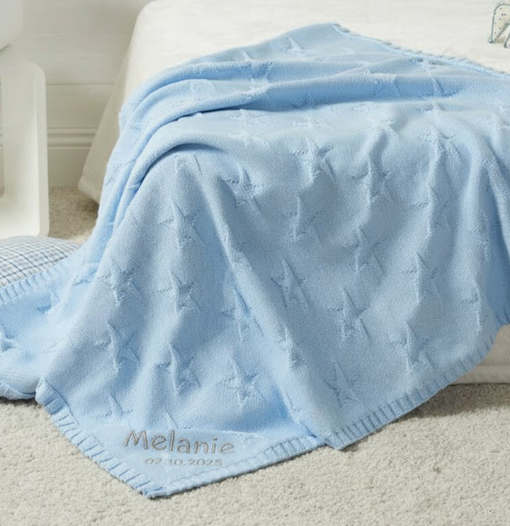 BIO Babydecke STARS mit Namen