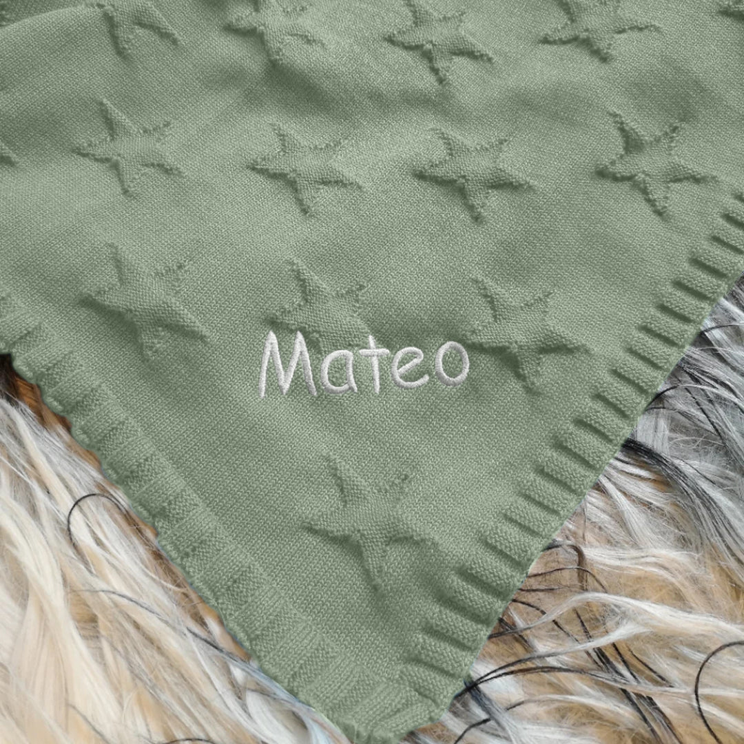 BIO Babydecke STARS mit Namen