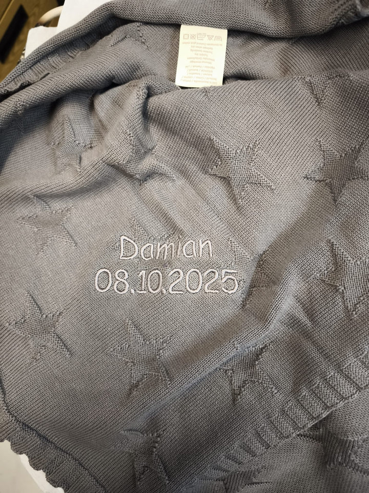 BIO Babydecke STARS mit Namen