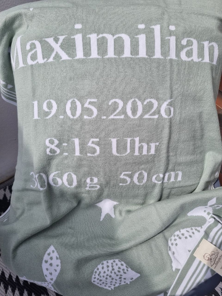 TRÄUMELAND BIO Babydecke mit Namen