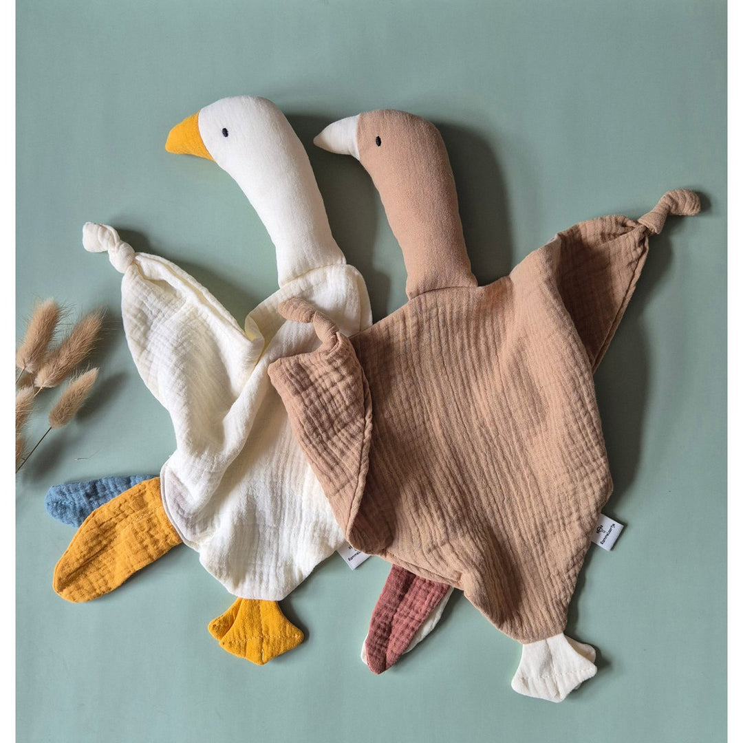 Weiche hydrophile Kuschelgans für Babys – Braun