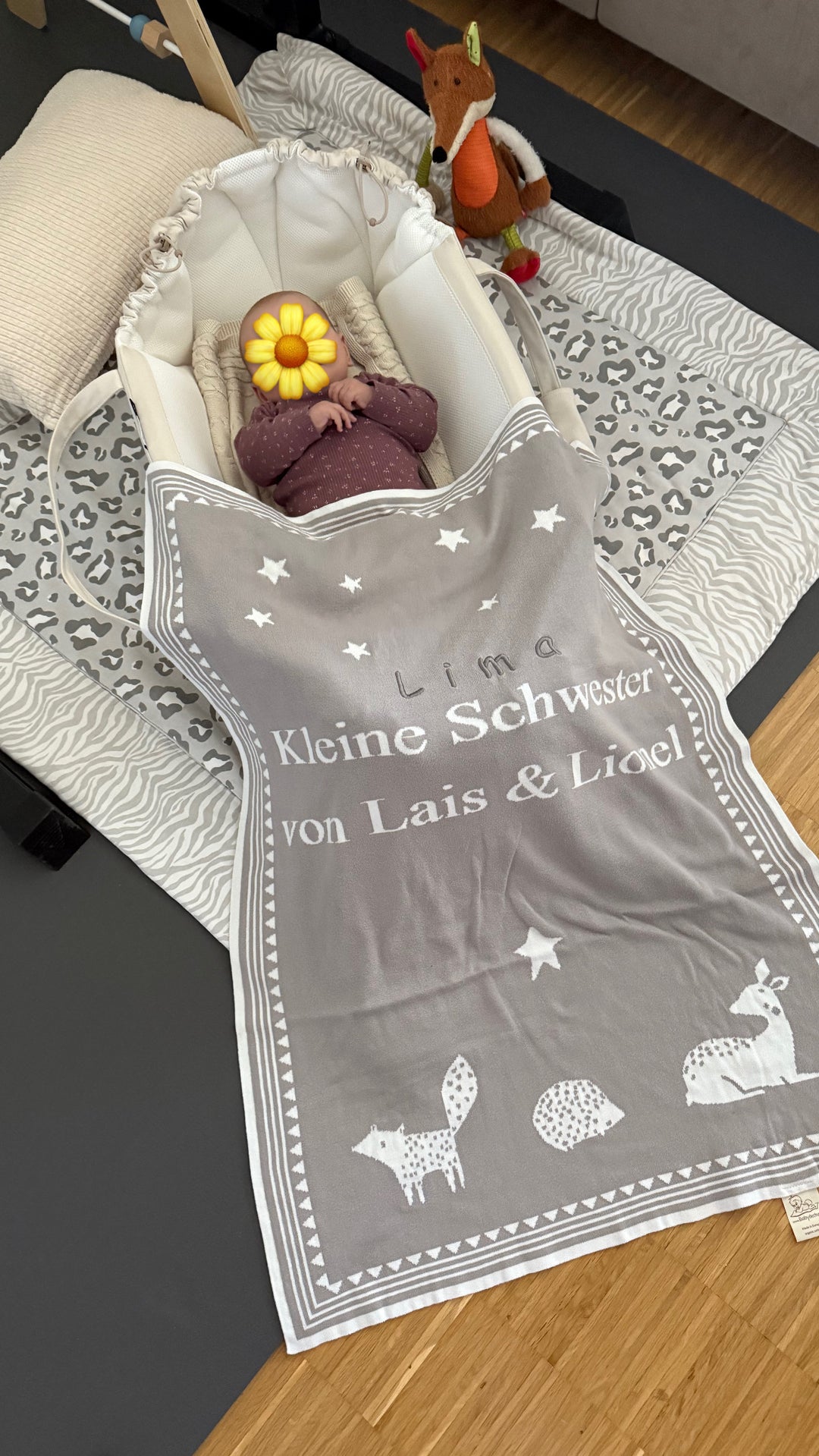 TRÄUMELAND BIO Babydecke mit Namen