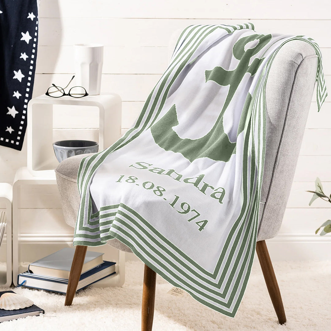 SANFTE BRISE Babydecke BIO mit Namen